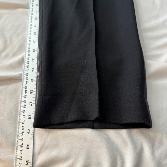 Pronto Uomo Men's 100% Wool Dress Pants Black Size Tag: 40‎ Leg Stripe Formal - Picture 9 of 12